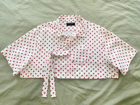 Red Lobster Linen Hanbok Top